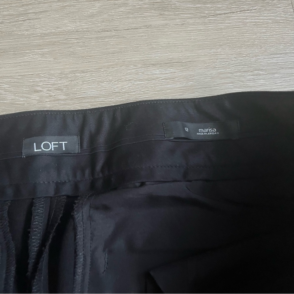 LOFT Marisa Trouser black slacks Modern Fit SZ 12 - Picture 4 of 8